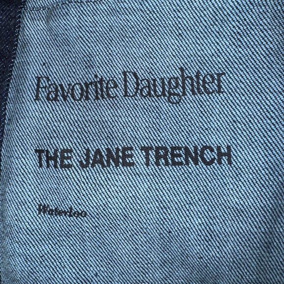 Favorite Daughter The Jane Waterloo Denim Toe Waist Trench Coat S - Picture 5 of 5